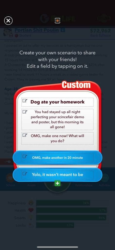 bitlife code generator|BitLife: How to Create your Own Custom Scenarios and How to .